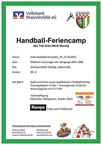 Handballer der mE1-Jugend geben richtig Gas 