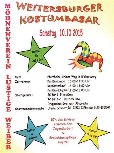 Einladung zum Kostümbasar
