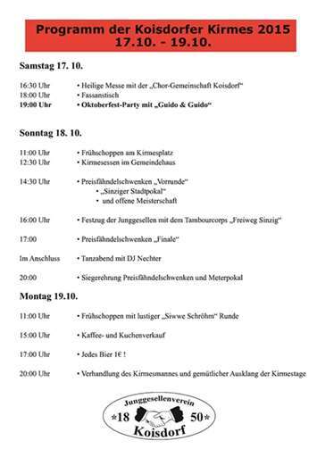 Traditionelle Wendelinuskirmes 