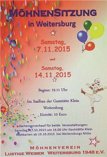 Jetzt geht’s los: Möhnen- Sitzungen in Weitersburg