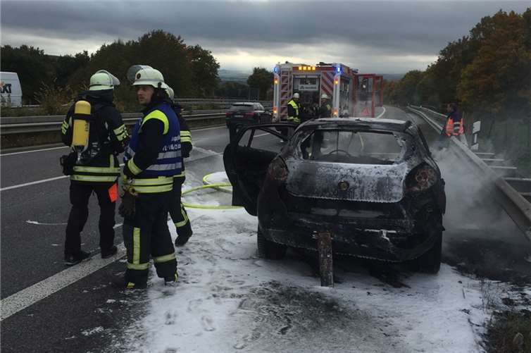 Beim Überholmanöver in Brand geraten 