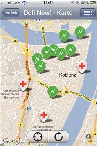 Die App zeigt richtige Ersthilfe