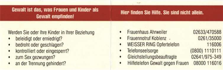 Überblick über die rechtlichen Möglichkeiten für Frauen, die Gewalt ausgesetzt sind 