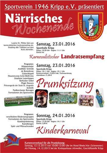 Landratsempfang, Prunksitzung und Kinderkarneval