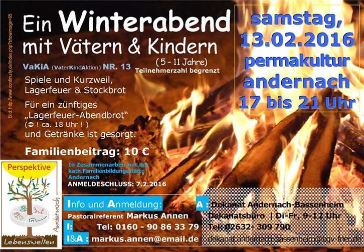 Ein Winterabend für Vater und Kind 