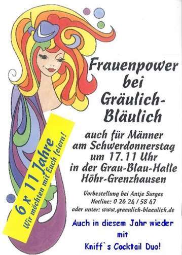6 x 11 Jahre Frauenpower-Sitzung 