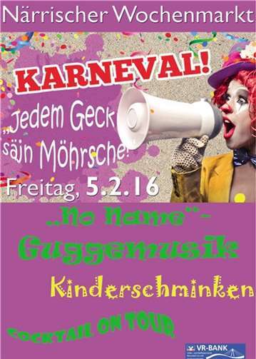 Karnevalspaß auf dem Bendorfer Wochenmarkt