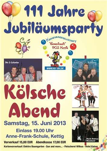 111 Jahre Karnevalsgesellschaft „Gemütlichkeit“ 