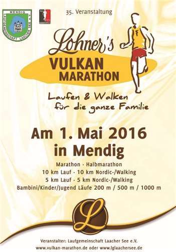 Lohner’s Vulkan Marathon findet am 01. Mai in Mendig statt 