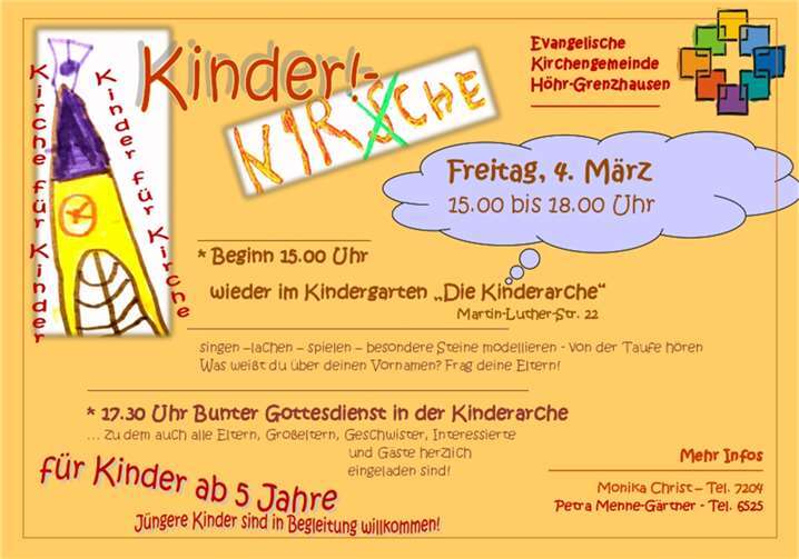 Weltgebetstag und Kinderkirche