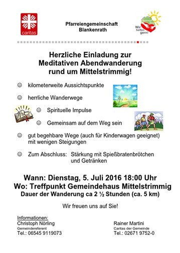 Meditativer Abendwanderung