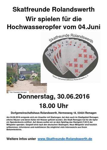 Spielen für die Hochwasseropfer