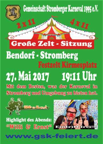 „Willi & Ernst“ bereichern „Große Zelt-Sitzung“ 