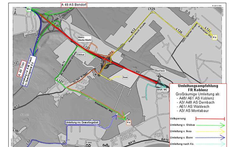 Fahrbahn zwischen der A48 und der Stadtgrenze wird saniert