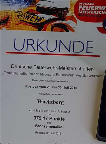 Bronze für die Wachtberger Wehr 