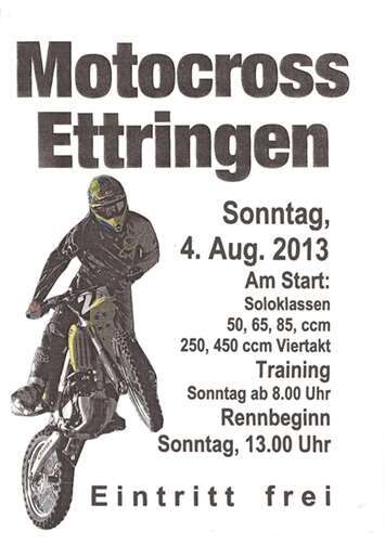 Motocross-Event steigt in Ettringen 
