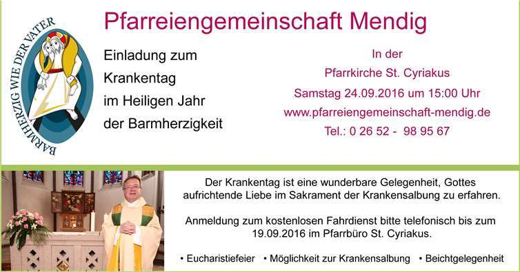 Krankensalbung im „Jahr der Barmherzigkeit“ 