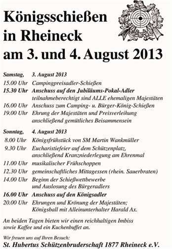 Königsschießen in Rheineck