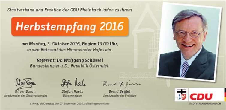 Einladung zum Herbstempfang 