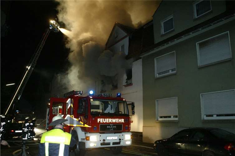 Vollbrand eines Wohnhauses in Andernach 
