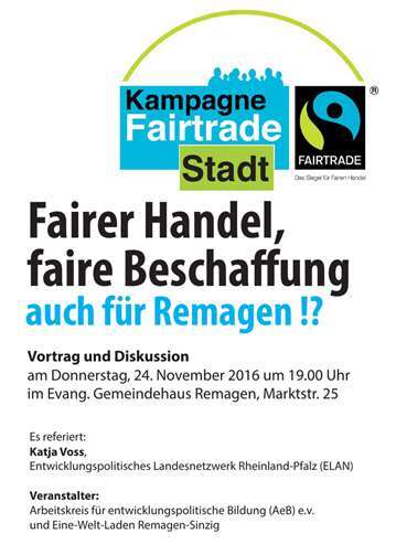 Fairer Handel, faire Beschaffung – auch für Remagen!? 