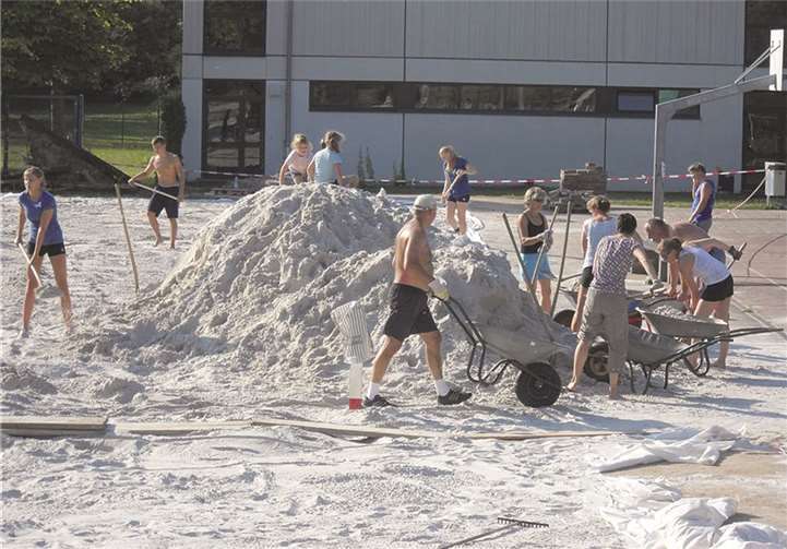 500 Tonnen Sand fanden ihre Bestimmung