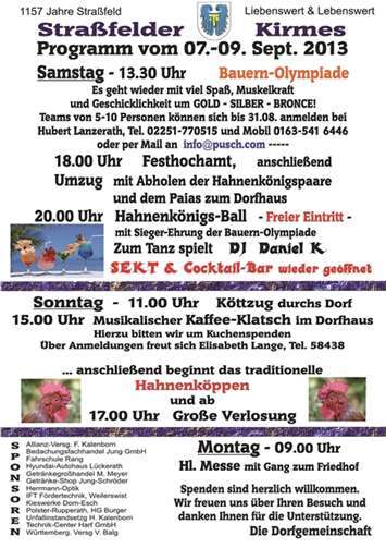 Großkirmes in Straßfeld 