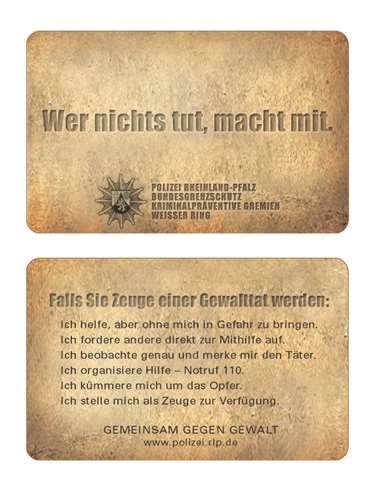 Wie im Krimi - Zeugen legen sich auf die Lauer und klären Einbruch 