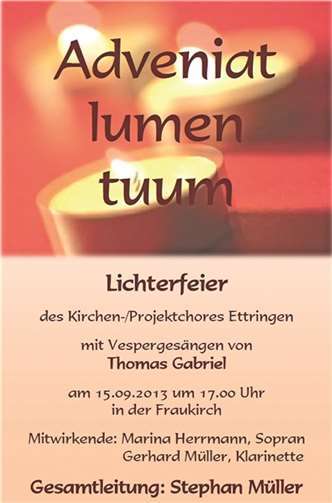 Lichterfeier in der Fraukirch 