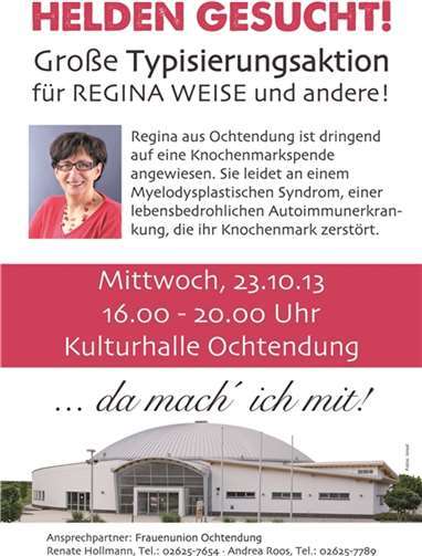 Typisierungs- aktion kann Leben retten! 