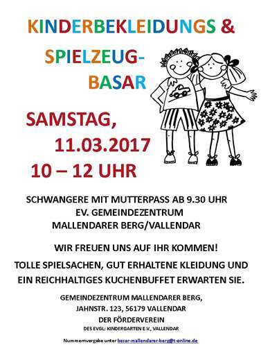 Frühjahrskindersachenbasar