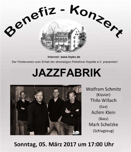 Benefizkonzert mit der „JAZZFABRIK“ 