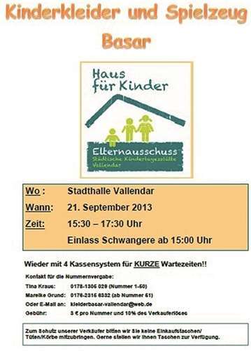 Großer Kinderkleider- und Spielzeugbasar