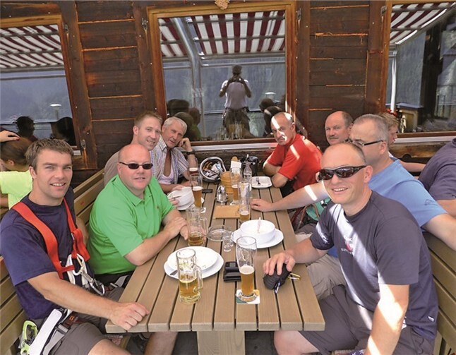 Ein Kletterpark im Regen 