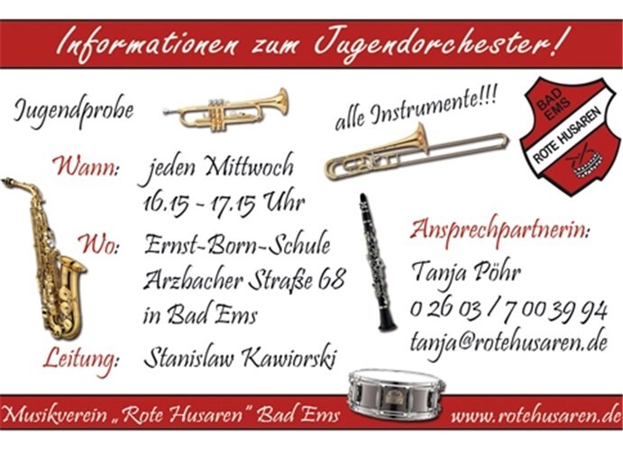 Jedes Instrument ist erwünscht beim Jugendorchester 