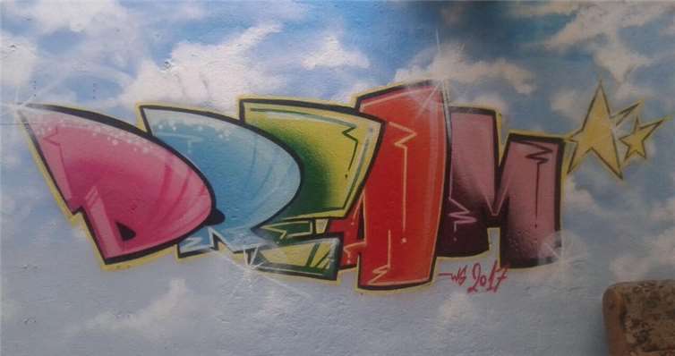 #Graffitikunst im Innenhof 