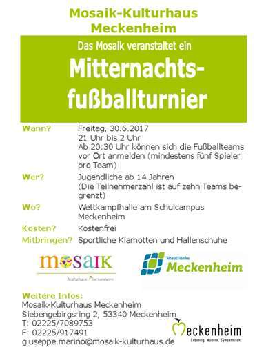 Anpfiff zum 14. „Mitternachtsfußballturnier“