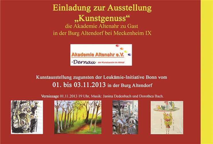„Kunstgenuss“: Ausstellung in der Burg Altendorf