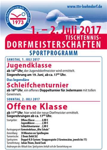Tischtennis und buntes Rahmenprogramm