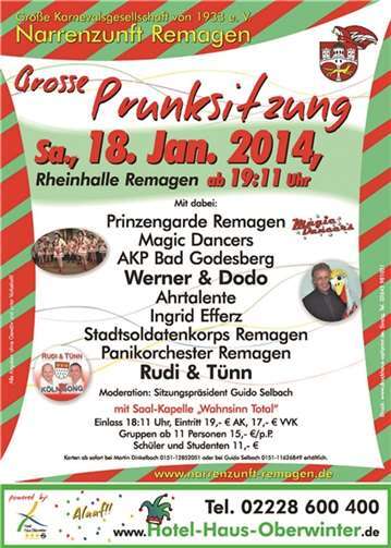 Große Prunksitzung mit buntem Programm 