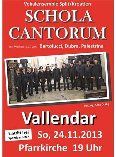 Kroatisches Vokalensemble „Schola Cantorum“ gastiert in Vallendar 
