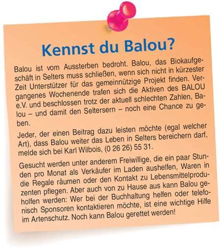 BALOU e.V. droht das Aus 