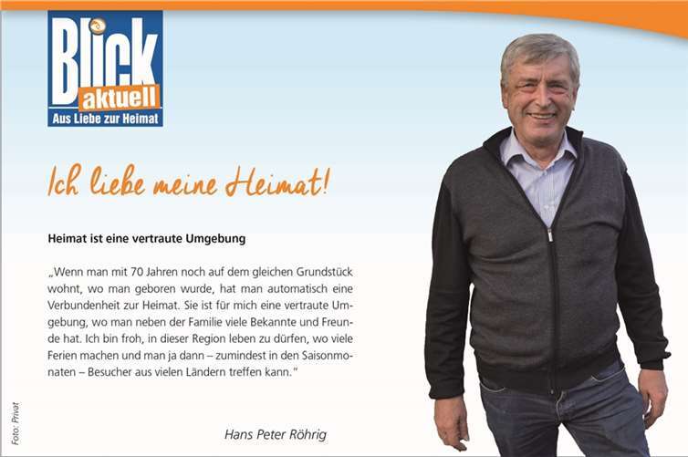 Hans Peter Röhrig: Heimat ist eine vertraute Umgebung