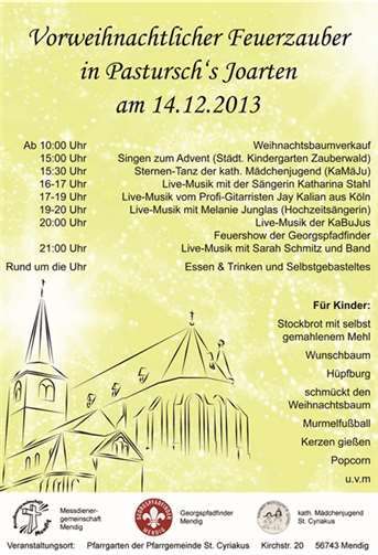 Vorweihnachtlicher Feuerzauber
