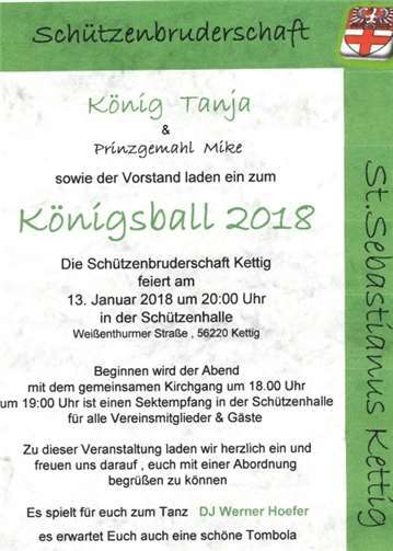 Patronatstag und Königsball