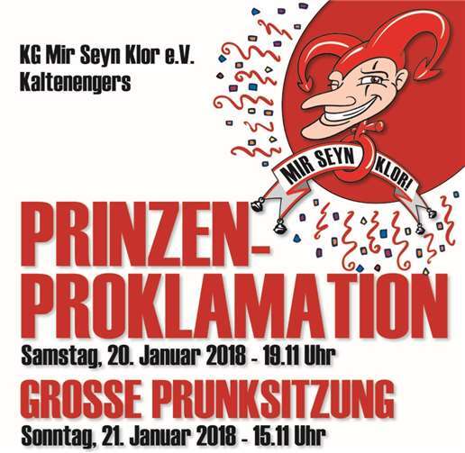 Prinzenproklamation und große Prunksitzung 