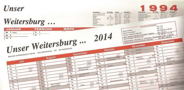 20 Jahre Kalender „Unser Weitersburg“