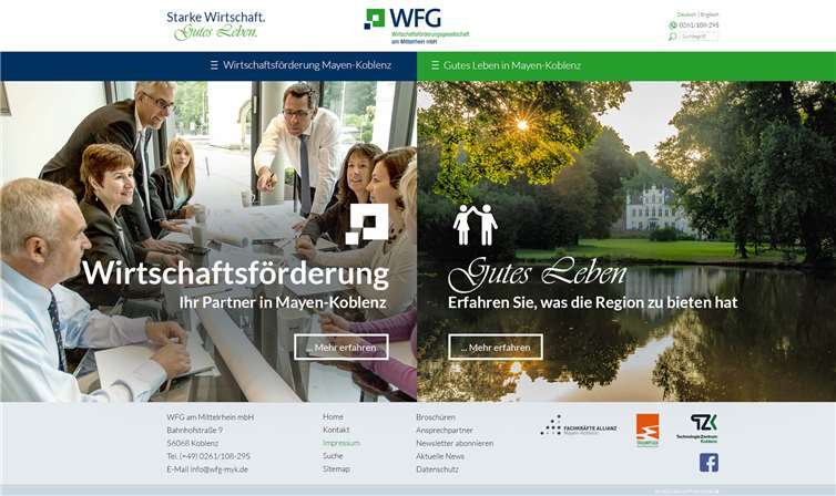 Neue Homepage der Wirtschaftsförderung online