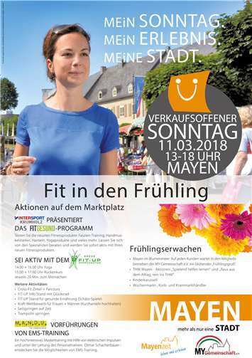 Blühende Frühlingsgrüße zum ersten verkaufsoffener Sonntag 