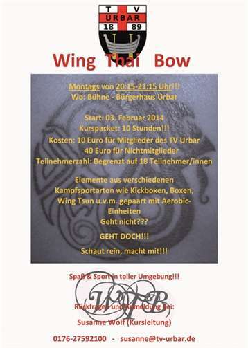 Wing Thai Bow - Neuer Kurs!